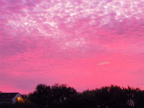 Pink Sky In The Morning Stock Image Image Of Clouds 162621107