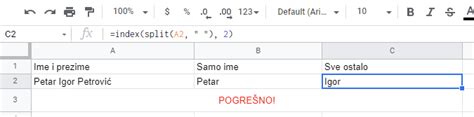 Excel Kako Razdvojiti Ime I Prezime U Dva Polja Bolji Na In Sn