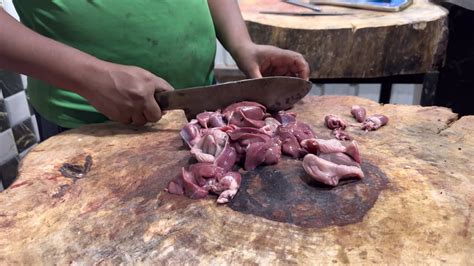 Hen Liver Cutting Skills Mahesh Meat Cuts Madina Chicken Shop