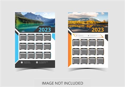 Premium Vector Corporate One Page Wall Calendar Template Design