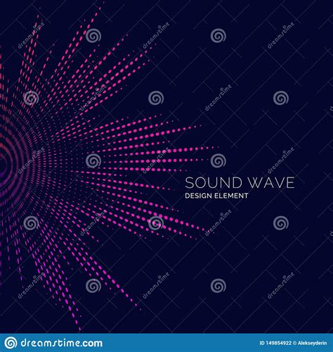 Onda Ac Stica Ejemplo Del Vector En Fondo Oscuro Ilustraci N Del Vector