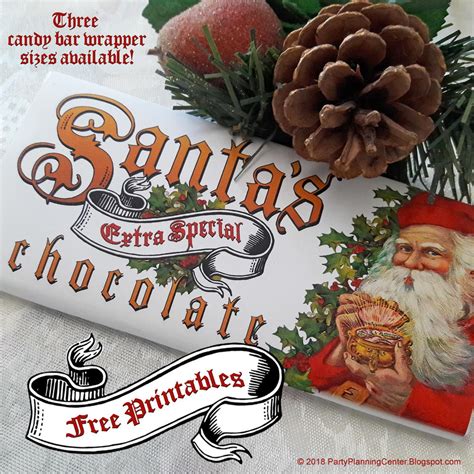 Printable Santa Christmas Candy Bar Wrapper