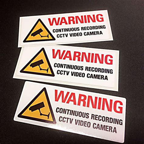 Warning Cctv Stickers