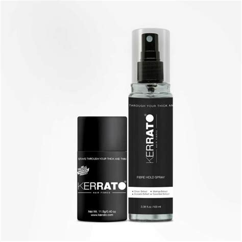 Kerrato Hair Fibres Gm Natural Black And Kerrato Fibrehold Spray