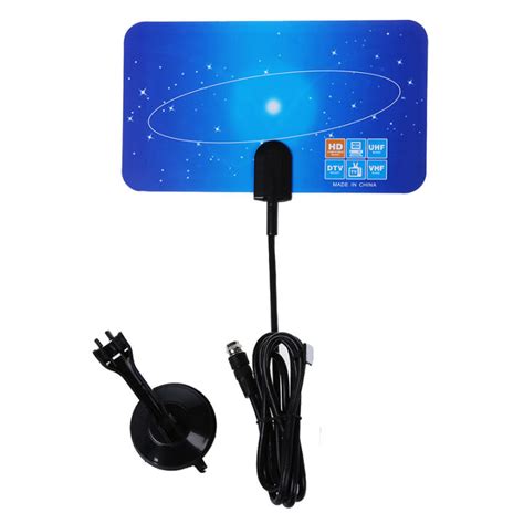 Digital Indoor TV Antenna HDTV DTV HD VHF UHF Flat Design High Gain