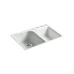 Kohler Langlade Smart Divide Undermount Cast Iron In Hole Double