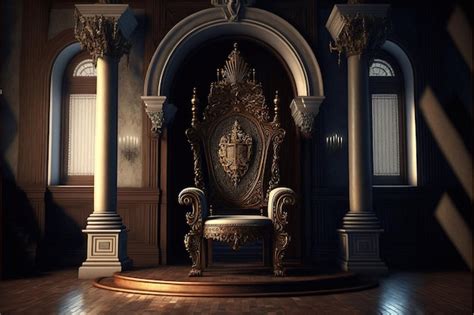 Premium Photo | Highly decorated empty throne in the castle hall stylish highquality image of ...