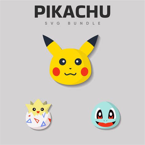 Pikachu Face Svg Designs Masterbundles