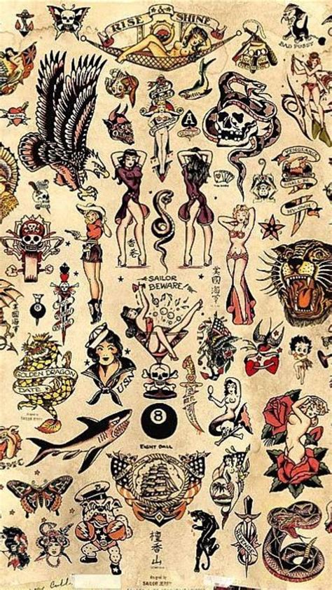 Vintage Tattoo Sailor Jerry Hd Phone Wallpaper Pxfuel