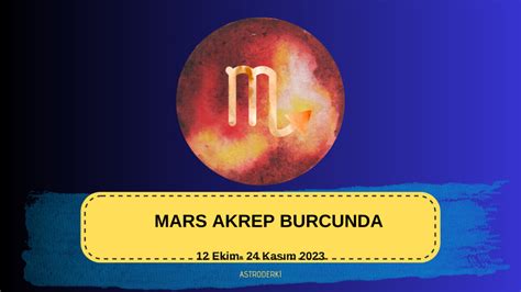 Mars Akrep Burcunda