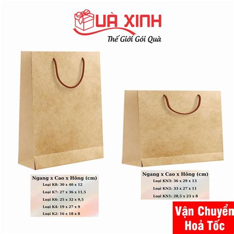 combo  tui giay kraft tron khong  chat lieu kraft nhieu kich thuoc