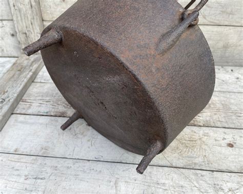 Large Antique Cast Iron Cauldron Farmhouse Antiques Etsy