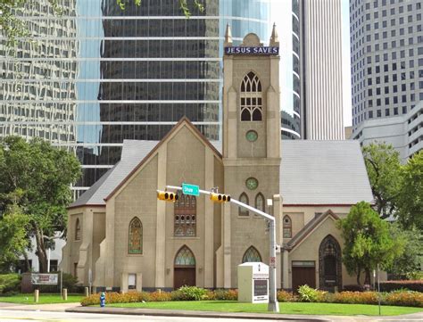 Houston Streetwise Old Churches In Downtown Houston Texas Photos