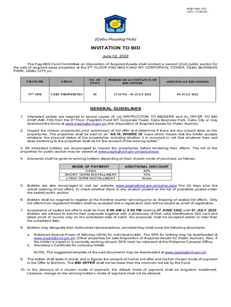 Fillable Online Pagibigfund Gov Ph Cebut Wd Cebu Housing Hub