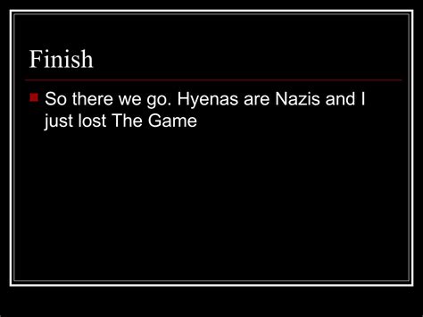 Hyenas(Lion King) Similar to nazis | PPT