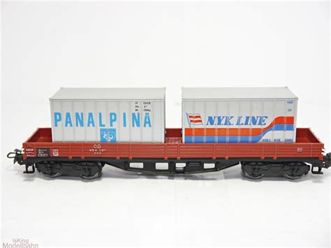 Märklin 4514 H0 Flachwagen mit Container der DB