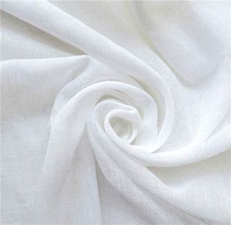 Light Texture Plain White Cotton Cloth 44 Inches Width And 30 Meter