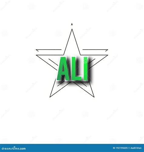 Ali Name Logo Wallpaper with White Background - 2020 Stock Illustration ...