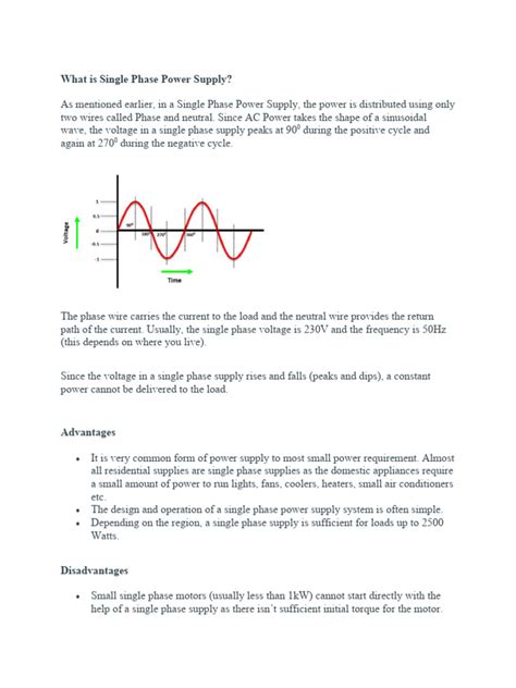 What Is Single Phase Power Supply | PDF | Power Supply | Mains Electricity