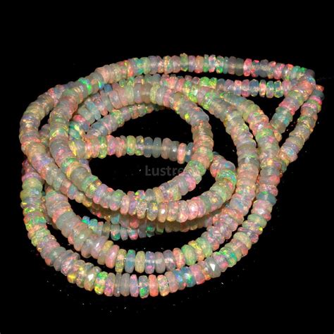 Bestseller Ethiopian Opal Faceted Rondelle Beads Mm Aaa Quality