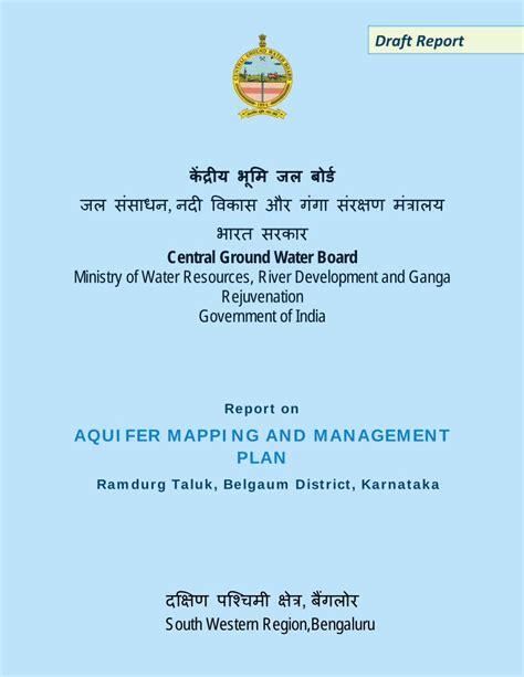 Pdf Ramdurg Taluk Belgaum District Karnatakacgwb Gov In Aqm Naquim