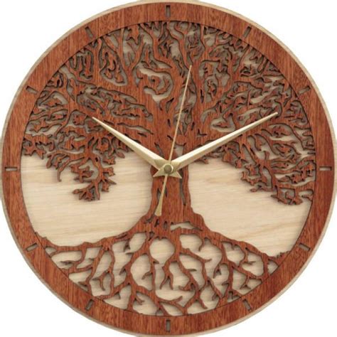 Horloge Bois Arbre Mon Horloge Murale