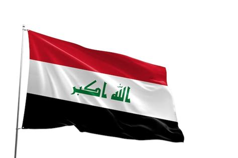 Premium Photo Iraq Flag Waving On Isolated Background Close Up