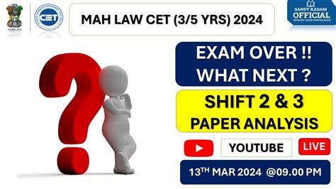 MH LAW CET 3 Yrs 2024 All Subject Shift 3 4 Paper Analysis Day