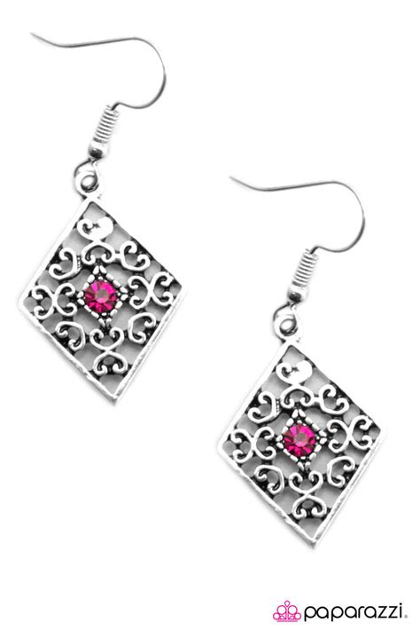 Paparazzi Late Night Rendezvous Pink Earrings