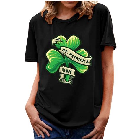 Jacenvly St Patricks Day Shirts For Women Clearance 2024 New Style