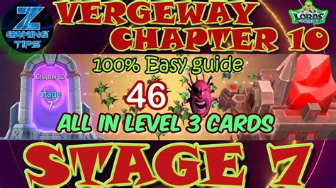 Vergeway Chapter Stage All With Level Cards Lords Mobile