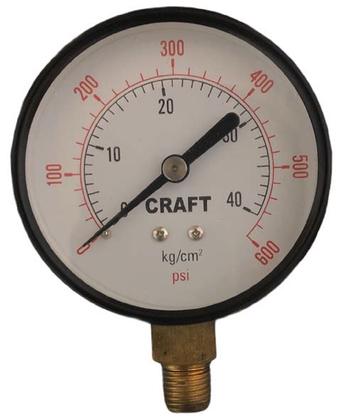 3 Dial Face 0 To 600 Psi Pressure Gauge 1 4 Brass NPT Black Steel