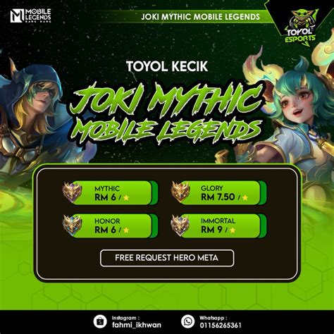 MLBB BOOSTING SERVICE JOKI MOBILE LEGEND BOOSTING ML RANK BOOSTING