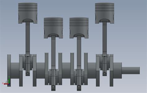 曲轴、连杆和活塞solidworks 2018模型图纸下载 懒石网