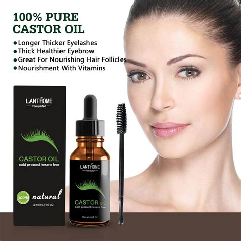 2018 New 2pcs Castor Oil Eyelash Growth Treatment Eyelash Enhancer Eyelash Serum Herbal Medicine