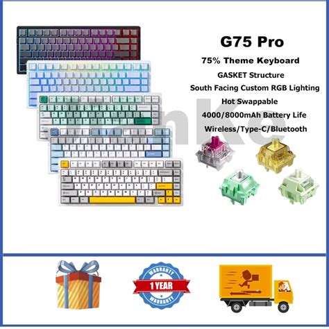 MCHOSE G Pro Wireless Mechanical Keyboard GASKET RGB Hot Swappable Custom Keyboard