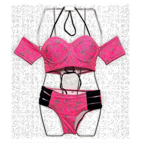 Ripley Bikini Push Up Licra Mujer Rosado Uv Mia Rosa Gl