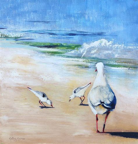 Seagulls Painting By Kathy Karas