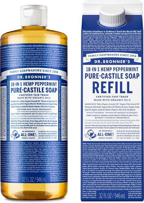 Amazon Dr Bronner S Pure Castile Liquid Soap Peppermint 32