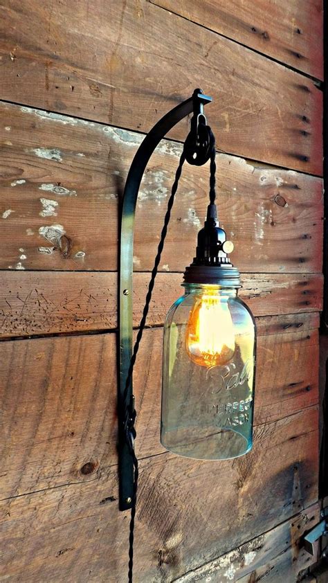 Mason Jar Sconce Farmhouse Sconce Rustic Pendant Lamp Wall Sconce