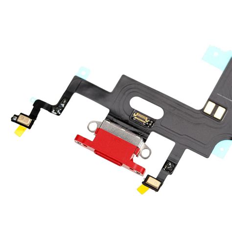 Flex Conector De Carga Microfono IPhone XR Rojo Repue