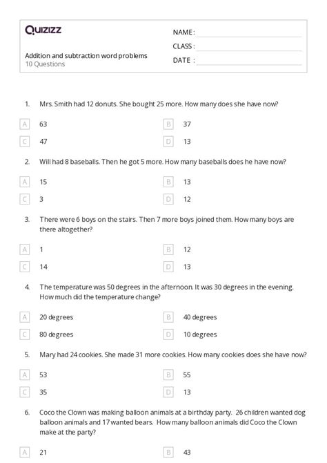 Free Subtraction Word Problems Worksheet 1st Grade Download Free Subtraction Word Problems