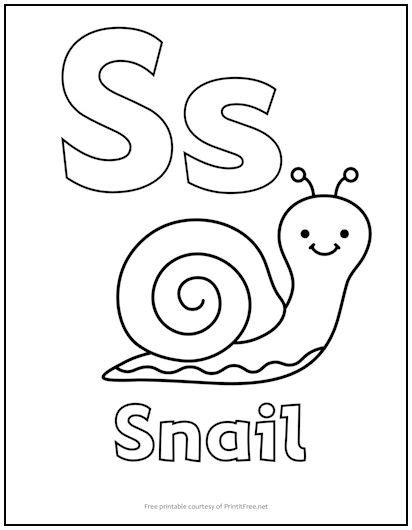 Alphabet Letter S Coloring Page Print It Free