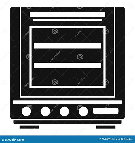 Icono Del Horno De Fuego Simple Vector Estufa De Parrilla De