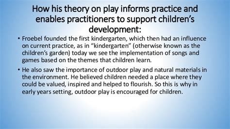 😎 Froebel theory. Froebel on Play as a Primary Way of Learning for ...