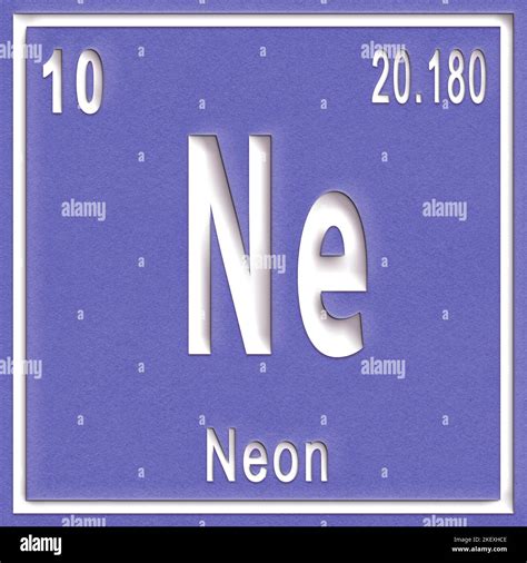 Neon Chemical Element Sign With Atomic Number And Atomic Weight