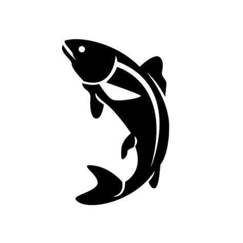 Premium Vector Salmon Fish Silhouette Logo Icon Design Illustration