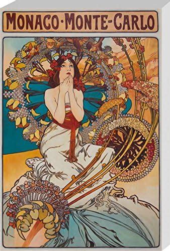 1art1 Alphonse Mucha Monaco Monte Carlo 1897 Cuadro Al Óleo 90x60 Cm