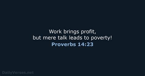 August 16 2023 Bible Verse Of The Day NLT Proverbs 14 23