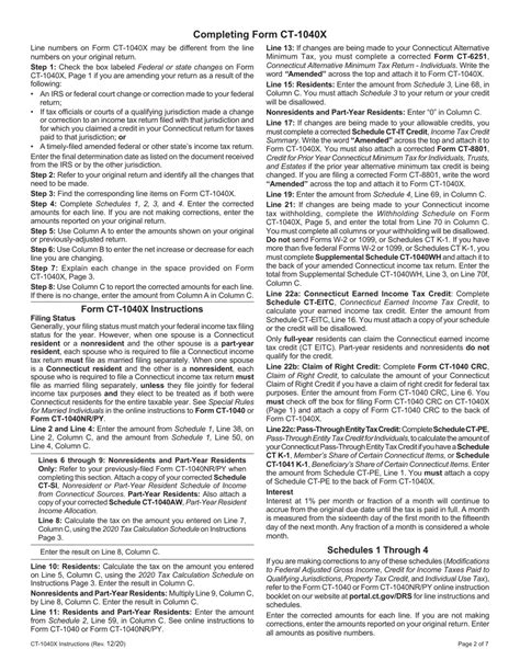 Form Ct 1040x 2020 Fill Out Sign Online And Download Printable Pdf Connecticut